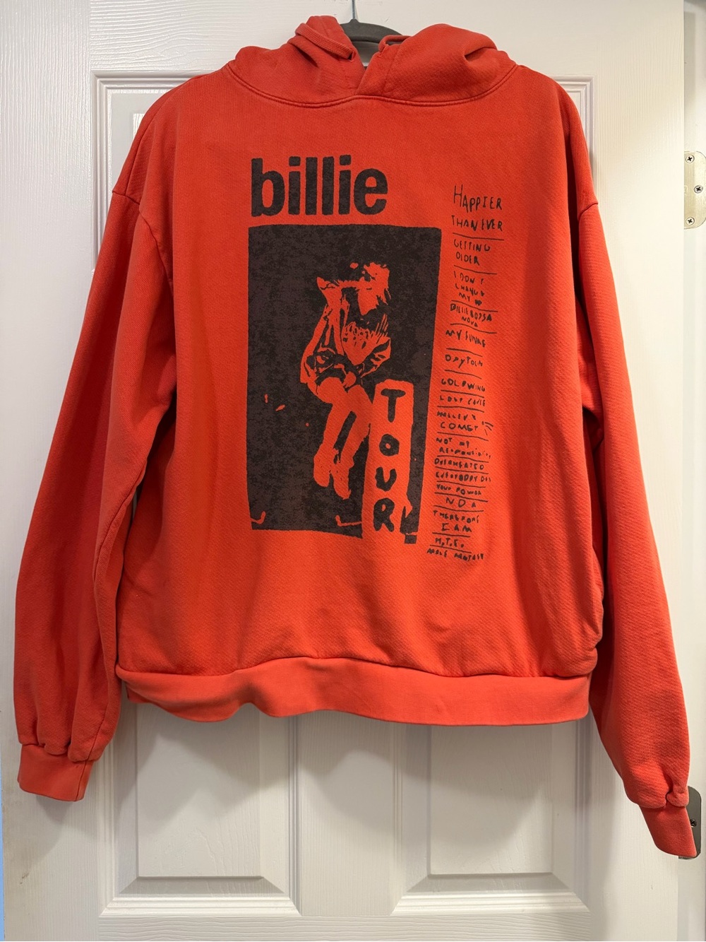 billie Tour Graphic Hoodie - Orange
